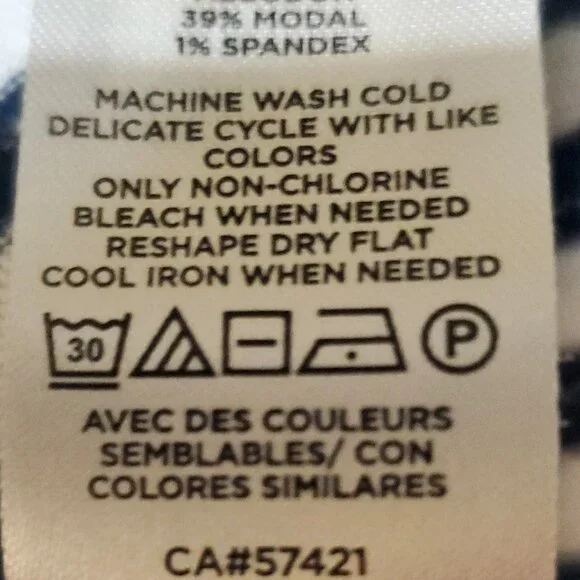 Loft Navy Striped Sleeveless Top with tie bottom - Picture 2 of 5